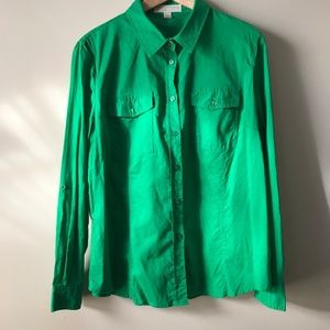 MICHAEL Michael Kors Green Button Down Shirt